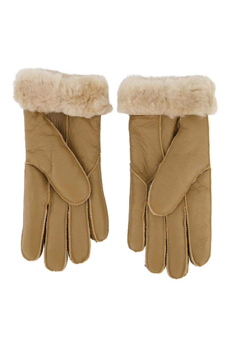 Zusss - Echte Leren Handschoenen Met Zachte Binnenkant - Taupe