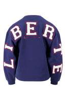 Zusss - Sweater Met Tekst - Navy