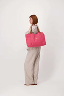 Zusss - Love Tote Bag Met Leren Details - Raspberry