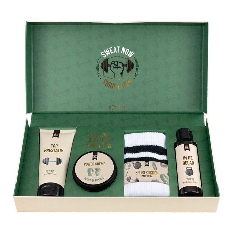 100% Leuk - Cadeaupakket - Sweat now shine later