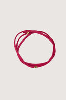 Zusss - Immitatie Suède Armband met Hart - Crispy Pink