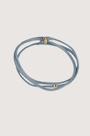 Zusss - Immitatie Suède Armband met Hart - Silver Blue