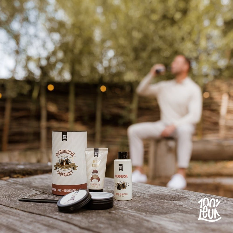 100% Leuk - Cadeauset -Bierdouche