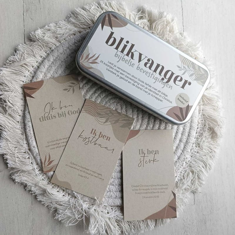 Blikvanger Bijbelse bevestigingen - Beige