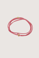 Zusss - Immitatie Suède Armband met Hart - Light Pink