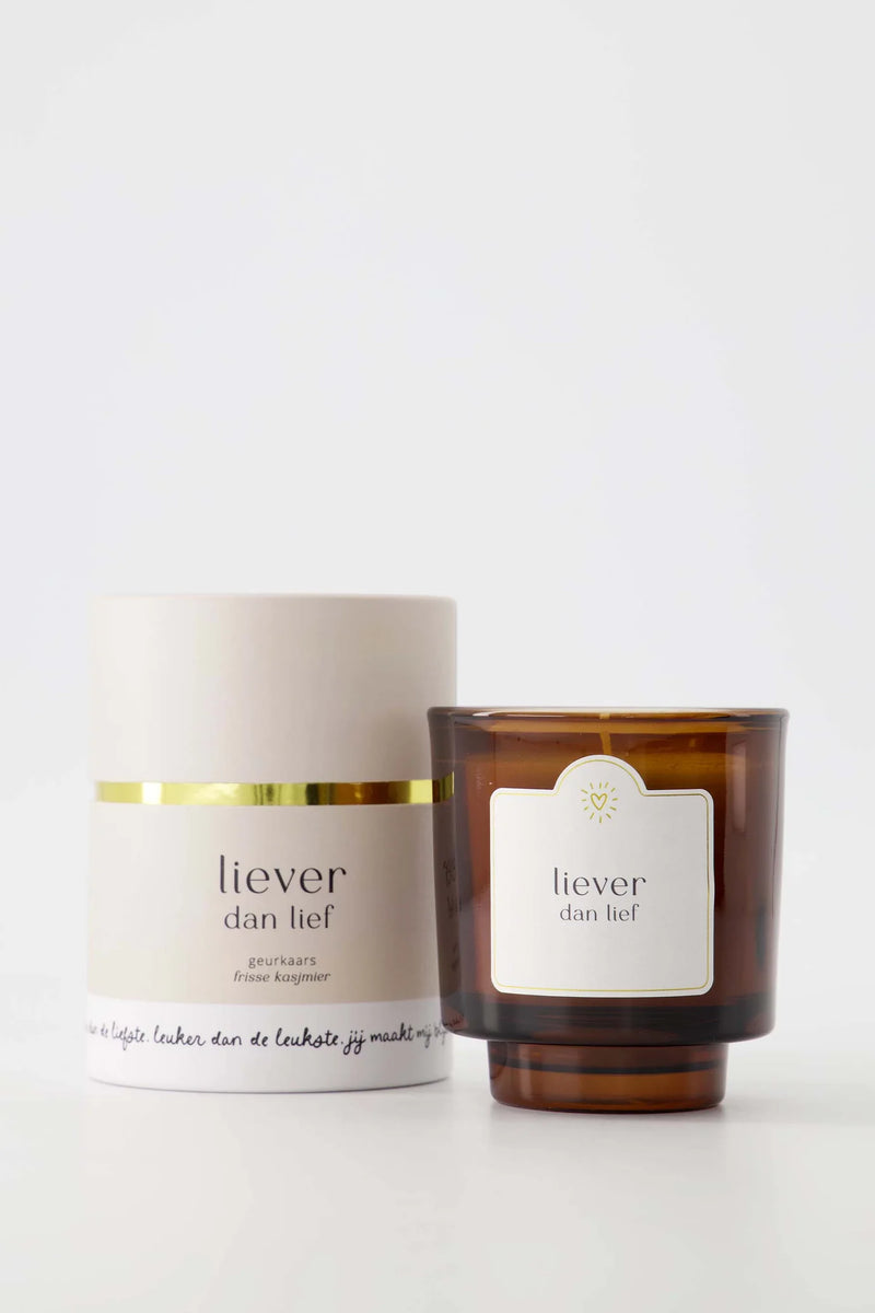 Zusss - Geurkaars Glas In Koker Liever Dan Lief - Off White