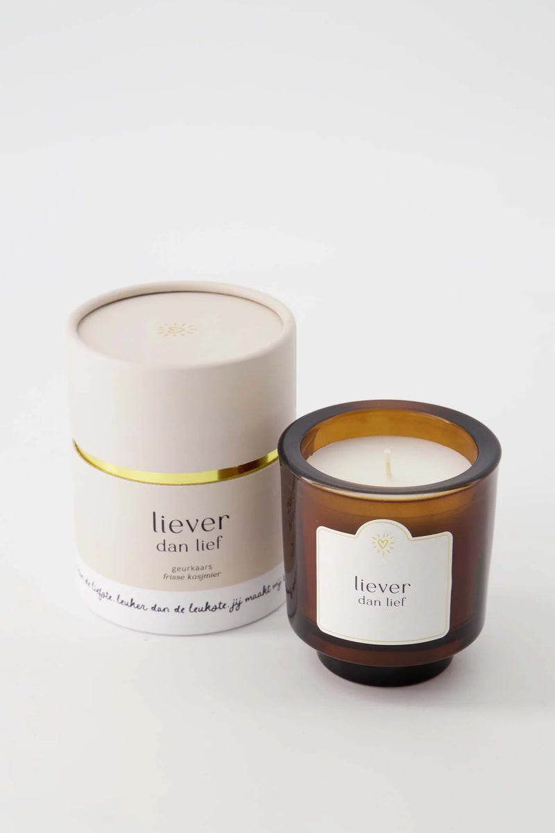 Zusss - Geurkaars Glas In Koker Liever Dan Lief - Off White