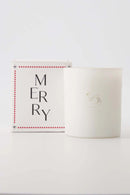 Zusss - Geurkaars Glas In Doosje Merry - Wit/Rood