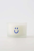 Zusss Geurkaarsje Glas Smiley Wit/ Blauw