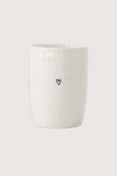 Zusss - Koffiemok Hartje - Wit/Zwart