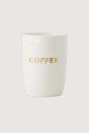 Zusss - Koffiemok Coffee - Wit/Goud