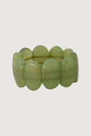 Zusss - Armband Van Kralen Elastiek - Olive Green