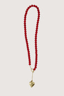 Zusss - Ketting Van Kralen Met Hart - Ash Red