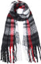 Hippe Warme Sjaal - Zwart / Wit / Rood