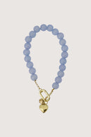Zusss - Armband Van Kralen Met Hart - Sky Blue