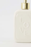 Zusss - Zeeppomp Keramiek Love - Wit/Goud