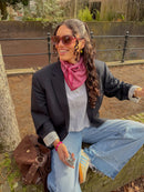 Mable Triangle Scarf - Rose Bordeaux