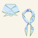 Mable Triangle Scarf - Sky Blue Olive