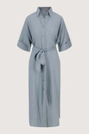 Zusss - Lange Blouse jurk - Silver Blue