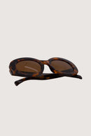 Zusss - Ovalen zonnebril met panter print - Incl koker