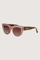 Zusss - Cat eye zonnebril met panterprint details - Incl koker