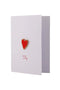 Zusss Wenskaart Hartje Broche - Wit/Rood