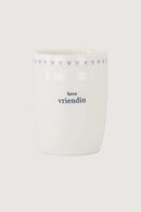 Zusss - Koffiemok lieve vriendin - Wit/Lila