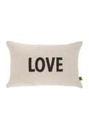 Zusss Kussen Love - 50x30cm - Antracietgrijs/Zand