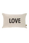 Zusss Kussen Love - 50x30cm - Antracietgrijs/Zand