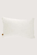 Zusss Kussen Streep Franjes 60x40cm - Off White/Blauw/Oker