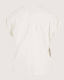 Zusss - T-Shirt met Opgerolde Mouw Viva La Siesta - Off White