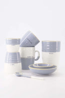 Zusss Koffiemok Smile - Wit/Lichtblauw