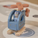 Little Dutch - Houten speelgoed helikopter - Blauw