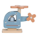 Little Dutch - Houten speelgoed helikopter - Blauw