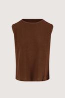 Zusss - Singlet Met Lurex Boord - Bruin