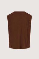 Zusss - Singlet Met Lurex Boord - Bruin