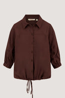 Zusss - Crepe Marocain Blouse - Bruin
