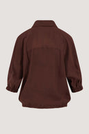 Zusss - Crepe Marocain Blouse - Bruin