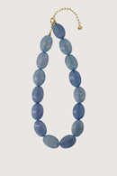 Zusss - Ketting Van Platte Kralen - Cornflower Blue