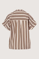 Zusss - Gestreepte Blouse Met Korte Mouw