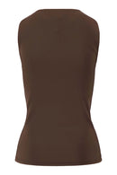 Zusss - Basic Singlet Met Stretch - Chocoladebruin