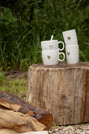 Zusss - Cappucino Mok - Hart - Wit/Goud