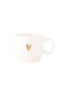 Zusss - Cappucino Mok - Hart - Wit/Goud