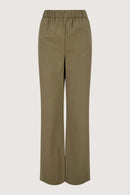 Zusss - Poplin Broek Wijd Model - Light Mossgreen