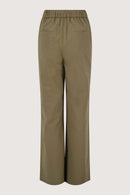 Zusss - Poplin Broek Wijd Model - Light Mossgreen