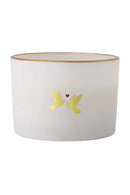 Zusss - Geurkaars Glas Lovebirds - White/Gold