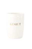 Zusss Koffiemok - Geniet - Wit/Goud