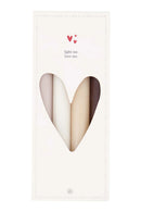 Zusss - Set van 4 rustieke kaarsen - Multicolor
