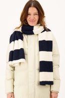 Zusss - Streep Sjaal Blokstreep - Donker Navy / Off White