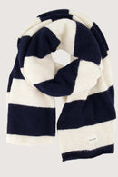 Zusss - Streep Sjaal Blokstreep - Donker Navy / Off White